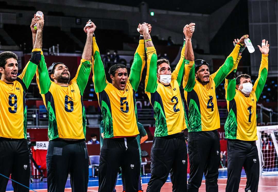 Brasil supera China no goalball masculino e conquista ouro inédito em Tóquio