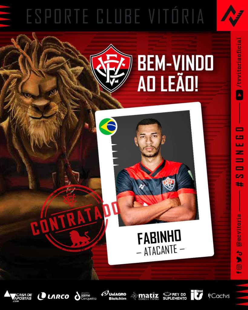 Série B: Vitória anuncia atacante que vinha defendendo time do Brasileirão