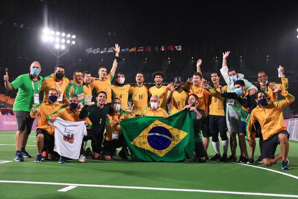 É PENTA! Brasil bate Argentina e leva ouro no futebol de 5 pela 5ª vez na Paralimpíadas