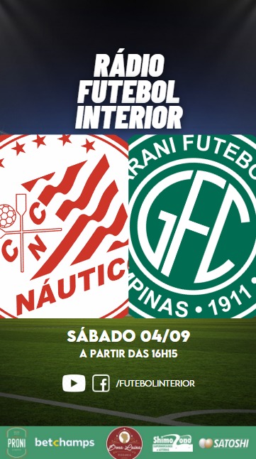 RÁDIO FI: Jornada Esportiva começa às 16h15 deste sábado para Náutico x Guarani. Confira!