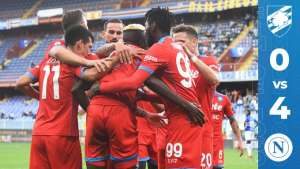 ITALIANO: Napoli goleia Sampdoria por 4 a 0, segue com 100% e retoma liderança