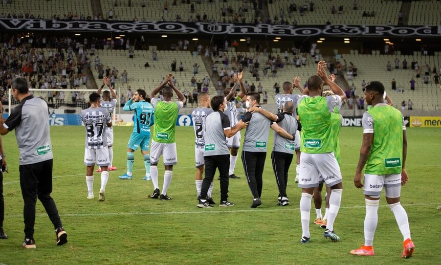 comemoracao jogadores ceara torcida