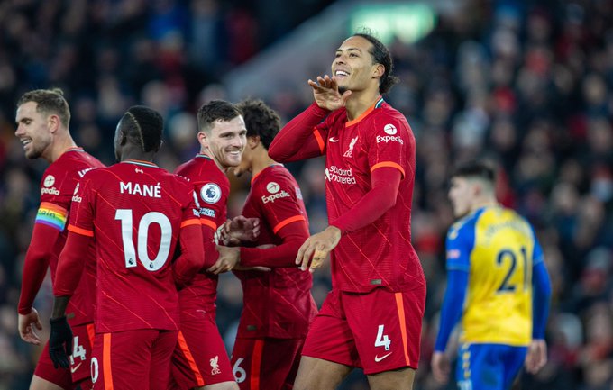 INGLÊS: Liverpool marca gol 700 da era Klopp, goleia Southampton e assume vice-liderança