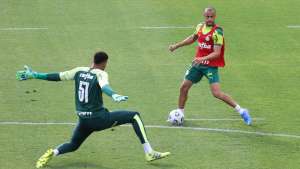 Mayke faz trabalho integral e deve reforçar o Palmeiras contra o Santos