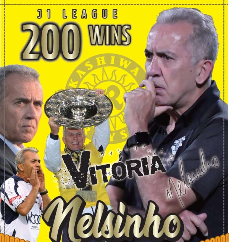 Nelsinho Baptista comemora marca histórica de 200 vitórias no futebol japonês
