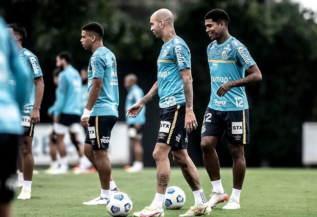 treino santos jogadores