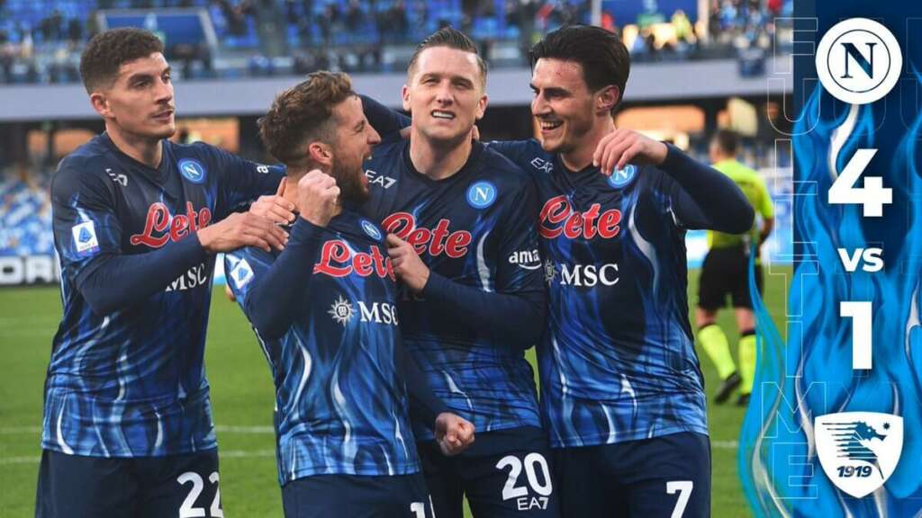 ITALIANO: Napoli leva susto da lanterna Salernitana, mas goleia e assume 2° lugar
