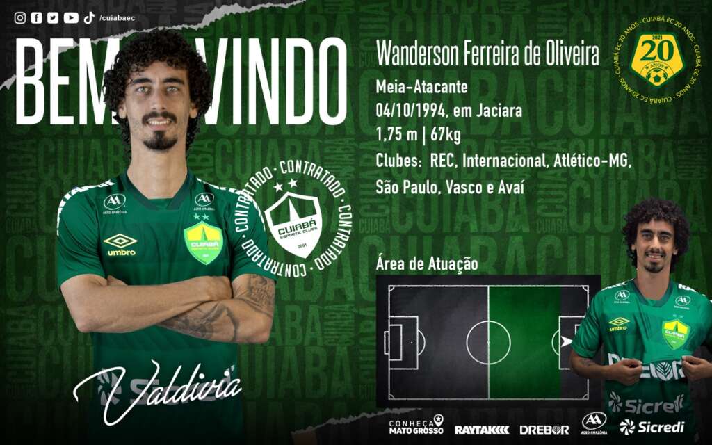 Time mato-grossense surpreende e anuncia Valdívia