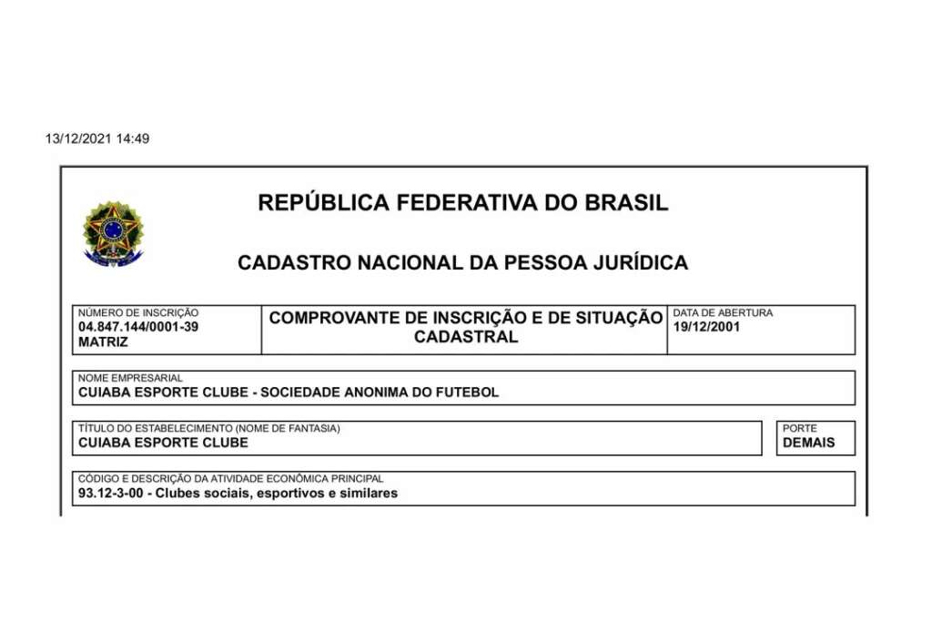 Cuiabá anuncia a transformação do clube em Sociedade Anônima de Futebol