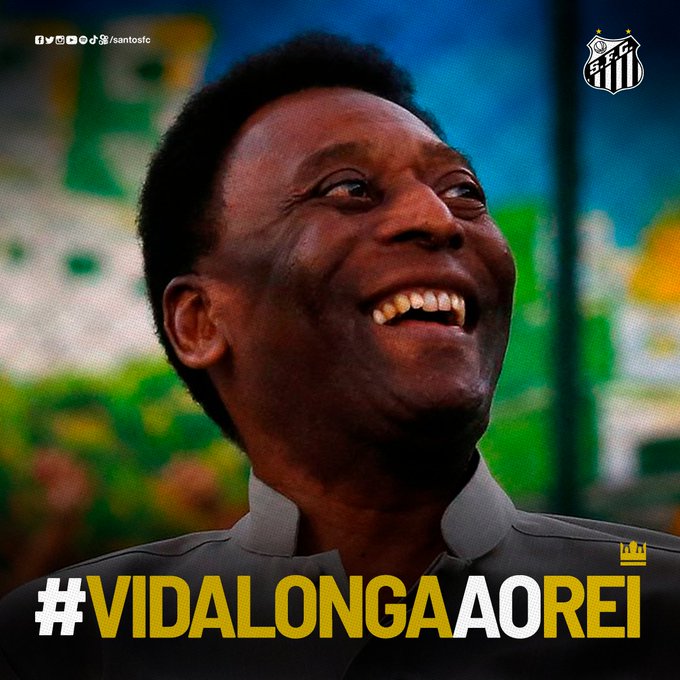 Em meio a tratamento contra câncer, Pelé recebe apoio do Santos: “Sempre estaremos com você”