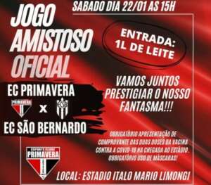 Paulista A2: Primavera agenda amistoso contra rival da Série A3