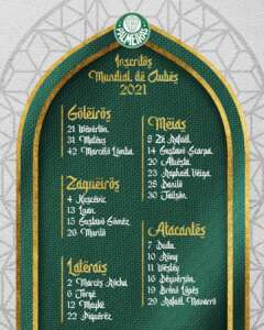 Palmeiras divulga lista de inscritos para o Mundial de Clubes; veja os nomes