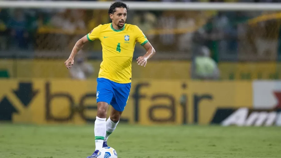 marquinhos durante brasil x paraguai