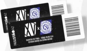 Paulista A2: XV começa as vendas de ingressos sábado