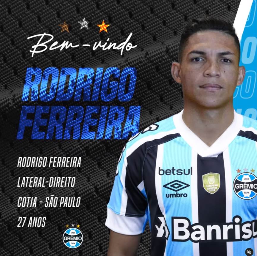 anúncio oficial de Rodrigo Ferreira
