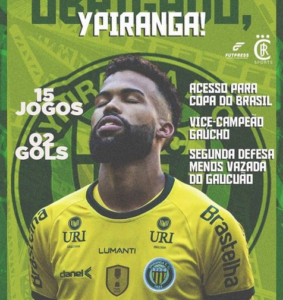 Série C: Meia se despede do Ypiranga-RS para acertar com time da Série B