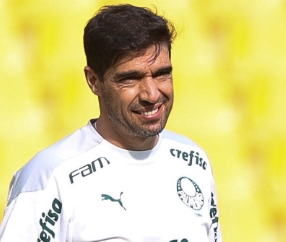 Abel Ferreira no treino do Palmeiras