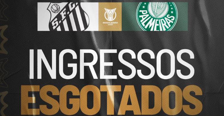 Ingressos esgotados para o clássico entre Santos e São Paulo na