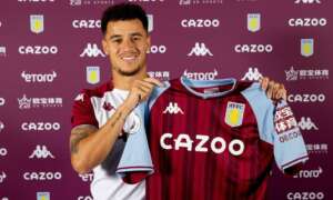 Coutinho é contratado pelo Aston Villa por R$ 106 milhões até 2026