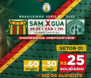 Série B: Sampaio Corrêa faz promoção de ingressos para jogo diante do Guarani