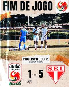 Segundona: Derrota elimina chances de classificação do União de Araras