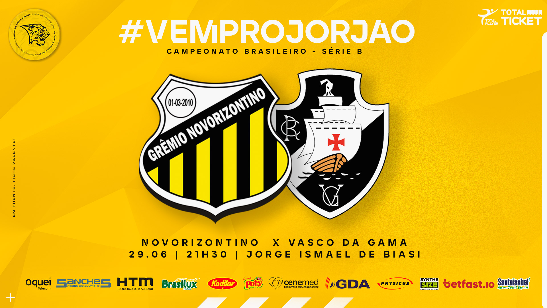 Série B: Novorizontino libera venda de ingressos para o jogo contra Vasco