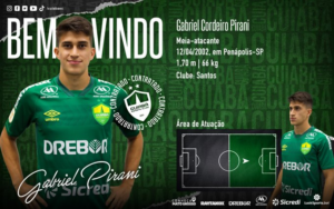 Ex-Santos chega ao MT e é anunciado oficialmente pelo Cuiabá