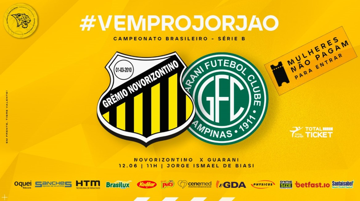 Série B: Novorizontino vai premiar mulheres no jogo contra o Guarani