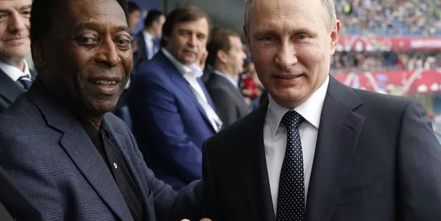 Pelé e Putin na Copa de 2018 na Rússia