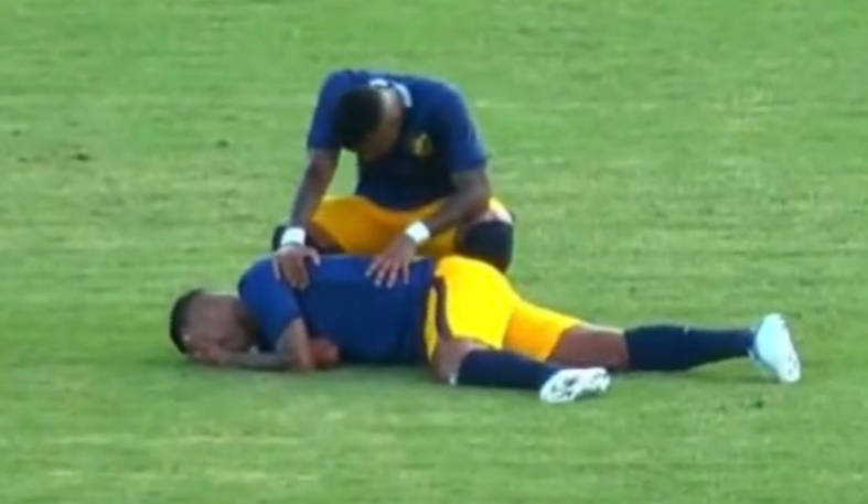 renato henrique no momento da contusao