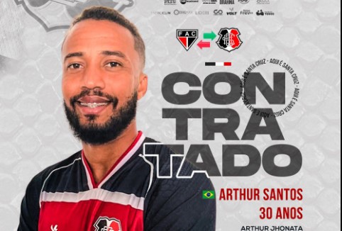 Arthur Santos é o novo reforço do Santa Cruz