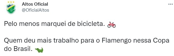 Altos tira onda contra times eliminados pelo Flamengo