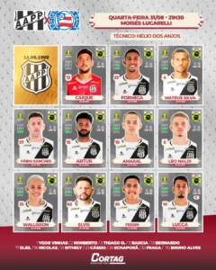 Série B: Ponte Preta entra no clima da Copa e divulga escalação em figurinhas