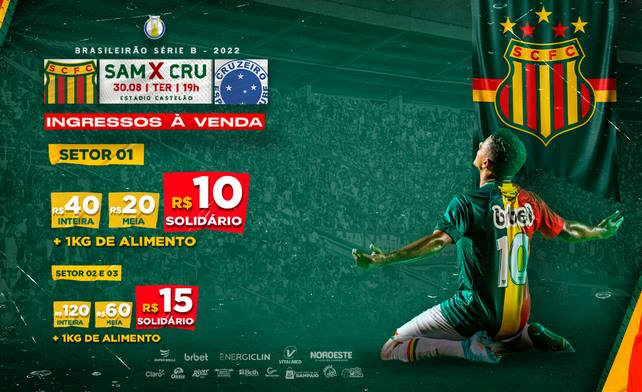 Contra o Cruzeiro, Sampaio Corrêa tem o menor valor de ingressos do ano