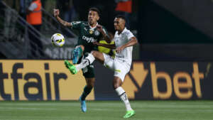 Palmeiras 1 x 0 Santos - Com golaço de Merentiel, Verdão supera expulsão e lidera com folga