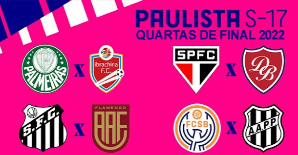 Definidos os jogos das quartas de final do Paulista Sub-17