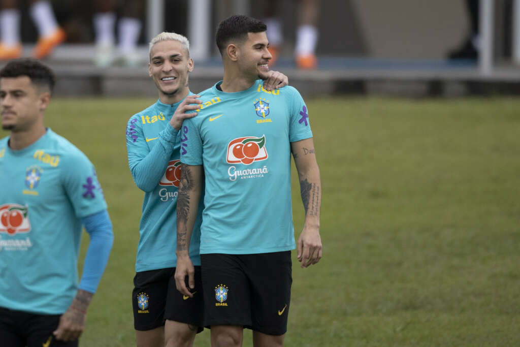 Amistosos: Machucado, Bruno Guimarães é cortado da seleção brasileira e volta à Inglaterra