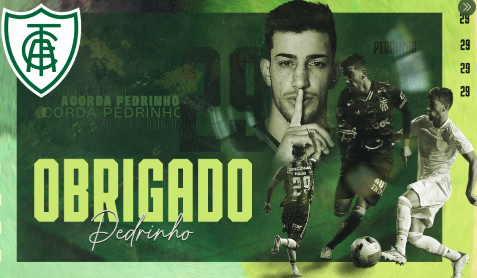 Brasileirão: América-MG confirma venda de Pedrinho ao Lokomotiv