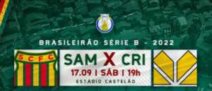 Série B: Sampaio Corrêa mantém promoção de ingresso para jogo contra Criciúma