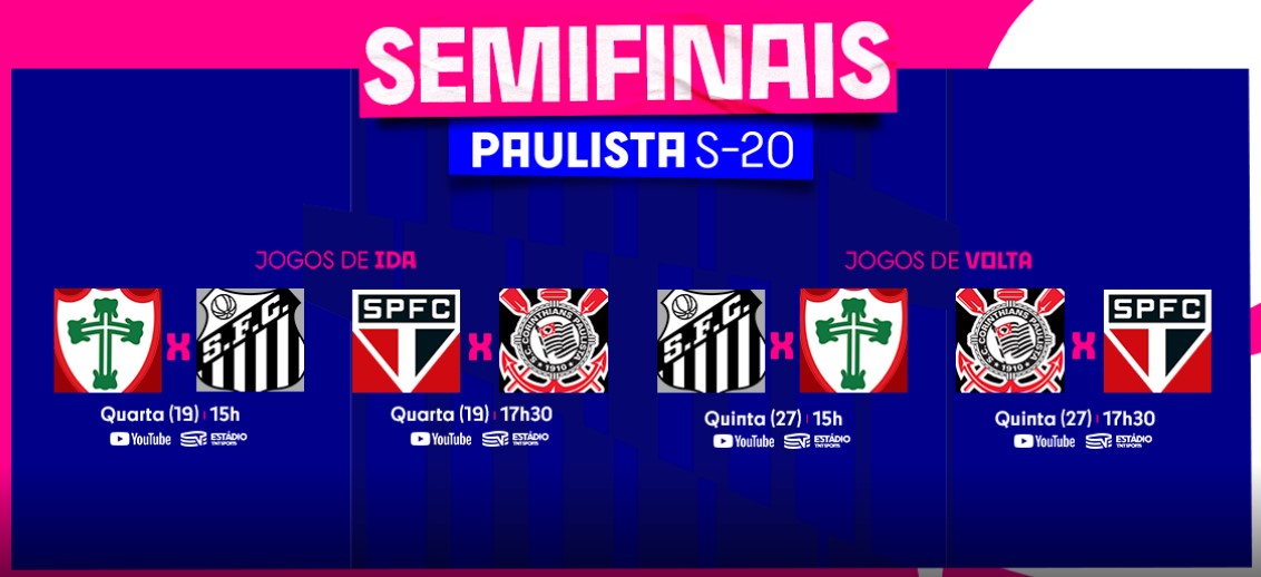 Paulista Sub-20 2022 - Jogo de Ida da Semifinal 'Portuguesa 0x0 Santos' 