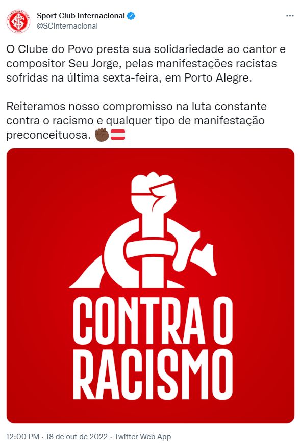 INTER Contra o racismo