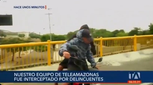 Repórter escapa de assalto ao vivo em frente ao estádio da final da Libertadores