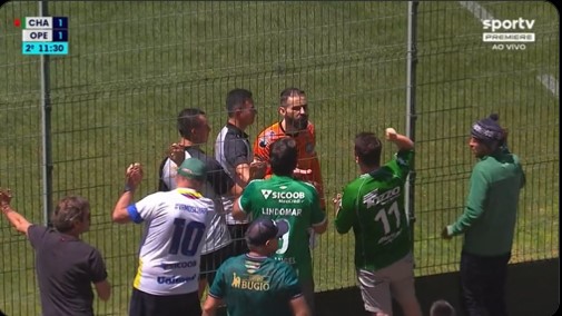 Série B: Goleiro Vanderlei discute com torcedores e leva cusparada em Chapecó