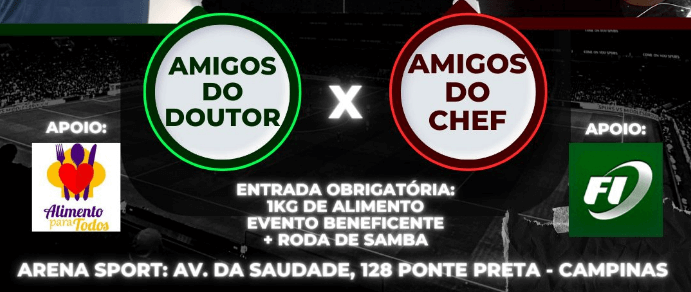 Jogo beneficente dos Amigos em Campinas