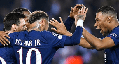 PSG Liga dos Campeões Neymar Mbappé Messi