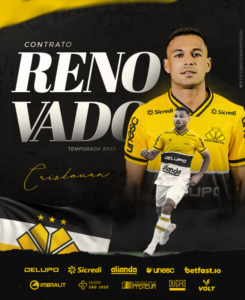 Criciúma confirma renovação de contrato com lateral Cristovam até o final de 2023