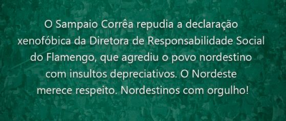 “Declaração xenofóbica”, respondem clubes nordestinos sobre ataque de diretora do Flamengo