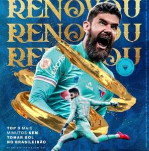Goleiro do Fortaleza renova na véspera de jogo com Bragantino
