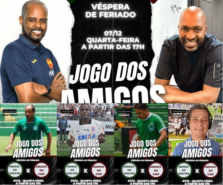 Jogo beneficente confirmações