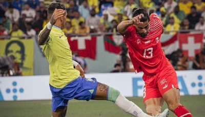 Suíça não deu um chute a gol do Brasil